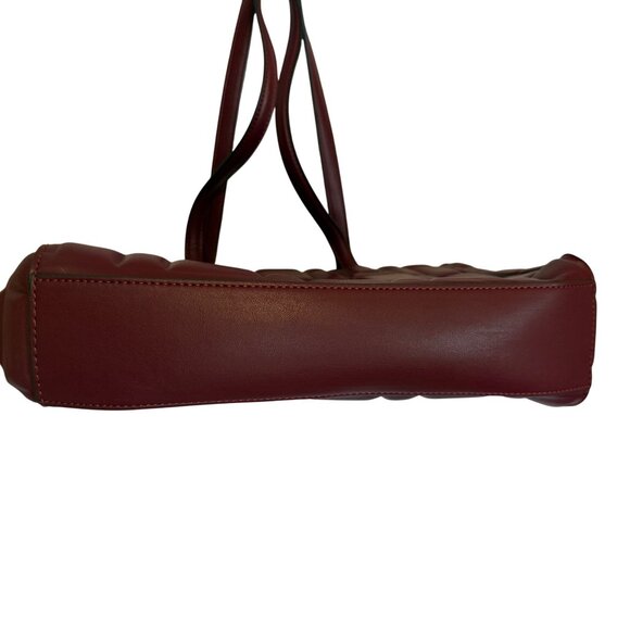 Calvin Klein Noa Quilted Vegan leather Burgandy Tote Bag - Picture 6 of 13